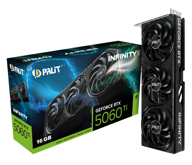 PALIT GeForce RTX 5060 Ti Infinity 3 16GB GDDR7 DLSS4 - 1331019 - zdjęcie